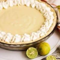 A homemade silky smooth key lime pie that's creamy, sweet, and tangy and is prepared with authentic key lime juice. It's the perfect for pie spring!