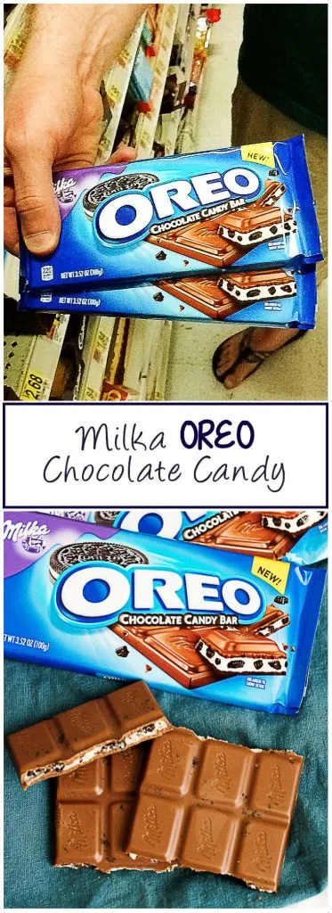 Milka Oreo Chocolate Candy bars broken out of the package.