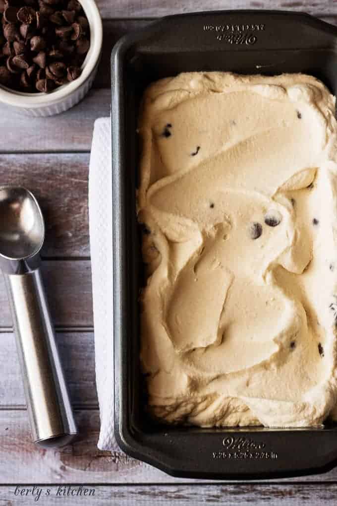Kim's homemade coffee ice cream with chocolate chips is the simple but decadent dessert you have been searching for all Summer long.