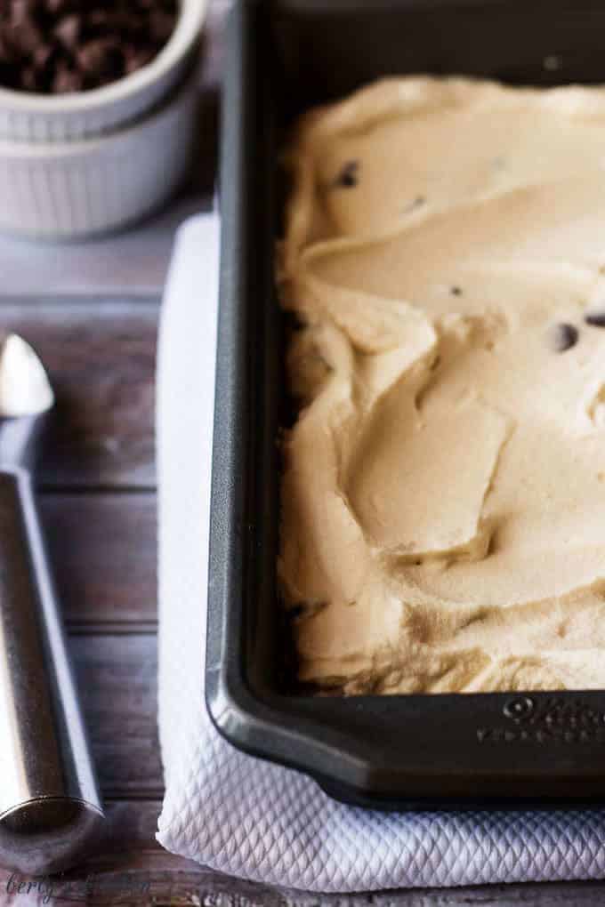 Kim's homemade coffee ice cream with chocolate chips is the simple but decadent dessert you have been searching for all Summer long.