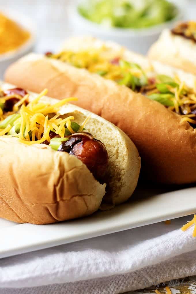 A quick and easy memphis-style bbq dog, that takes only six ingredients and has all the flavor of a sweet and spicy gourmet hotdog.