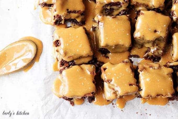 Easy salted caramel brownies