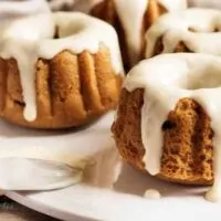 Celebrate Fall with our mini pumpkin spice bundt cakes. They're sized to share, filled with seasonal spices, and topped with maple frosting!