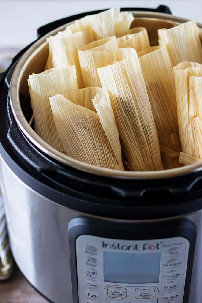 Easy Instant Pot Tamales with Cheese and Chiles