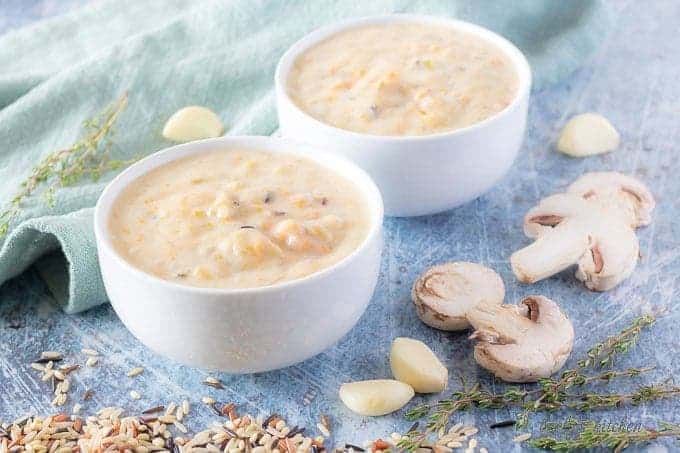 Wild rice and mushroom instant pot soup