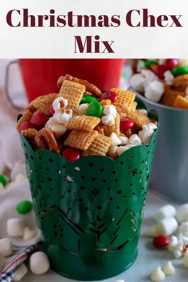 Photo of christmas chex mix used for pinterest.