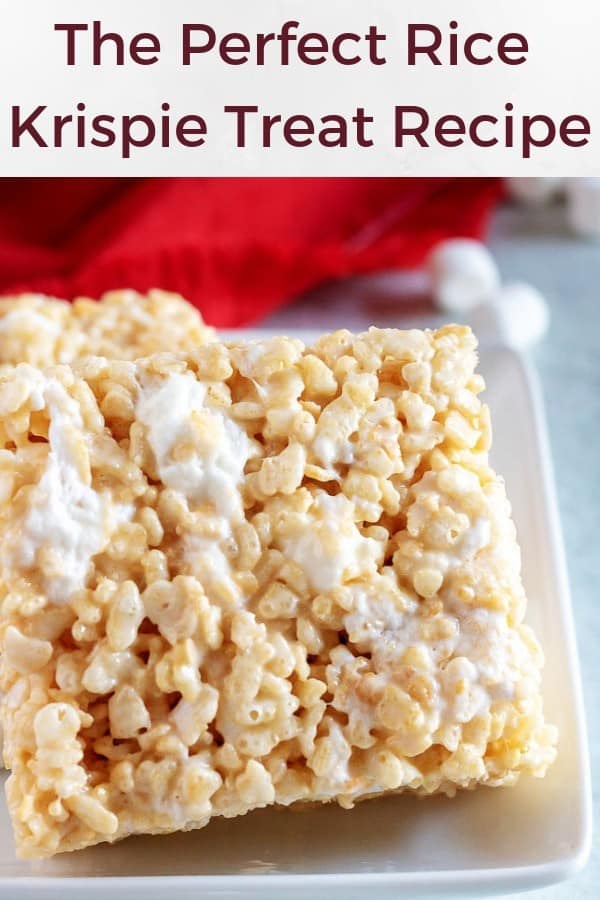 Photo of the perfect rice krispie treat used for pinterest.