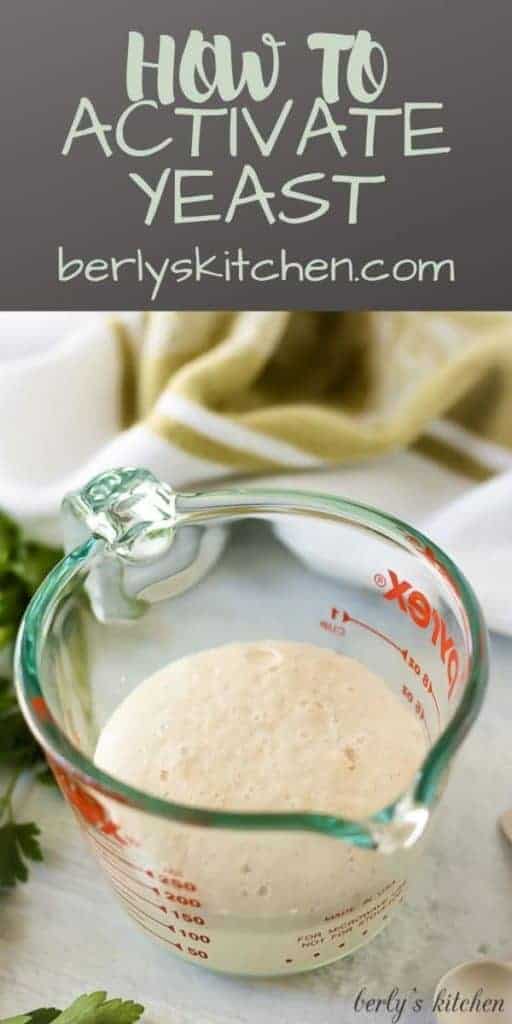 How to Activate Yeast image used for Pinterest.