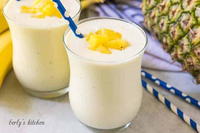 After school banana pineapple smoothie