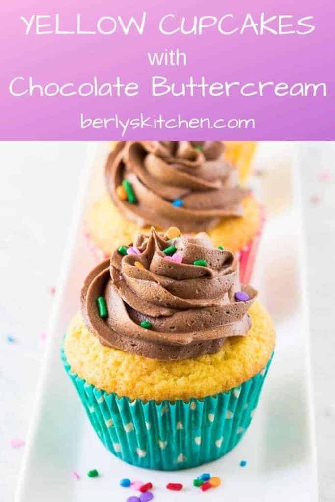 Cake Mix Cupcakes with Chocolate Buttercream