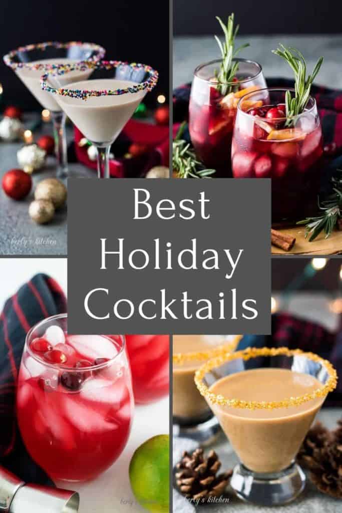 Four of our best holiday cocktails included in a cocktail round up.