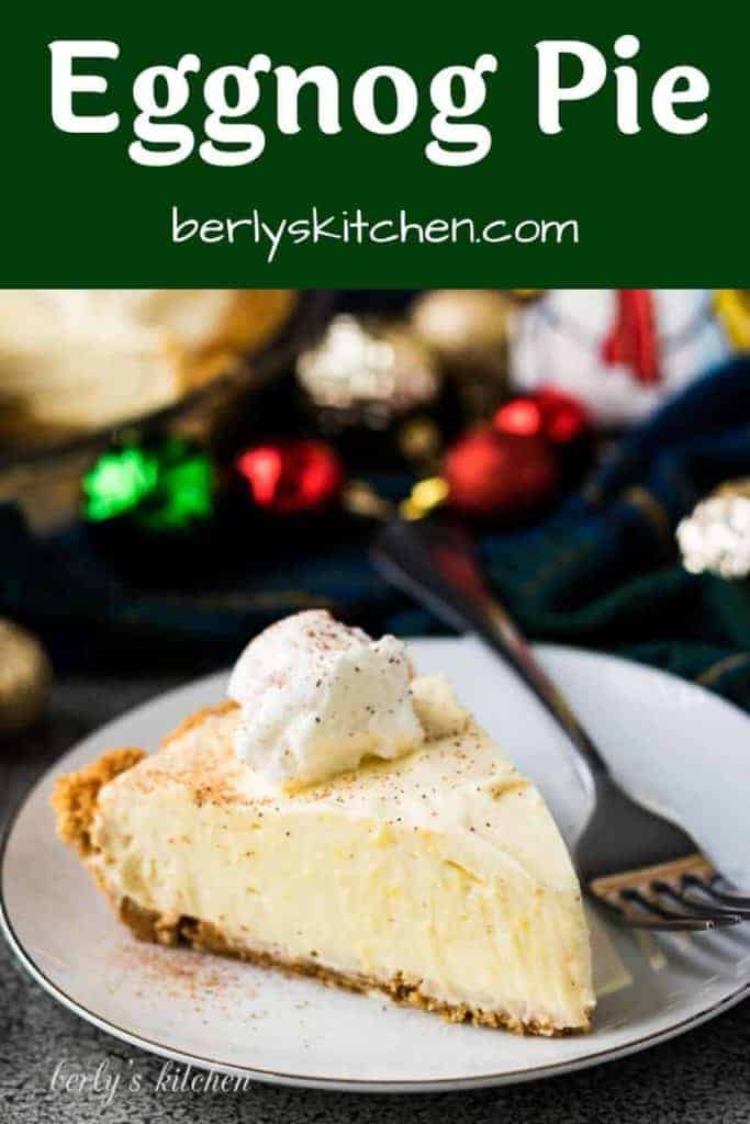 Holiday eggnog pie recipe