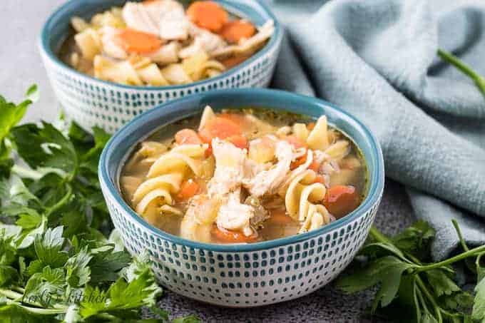 Instant pot chicken noodle soup recipe