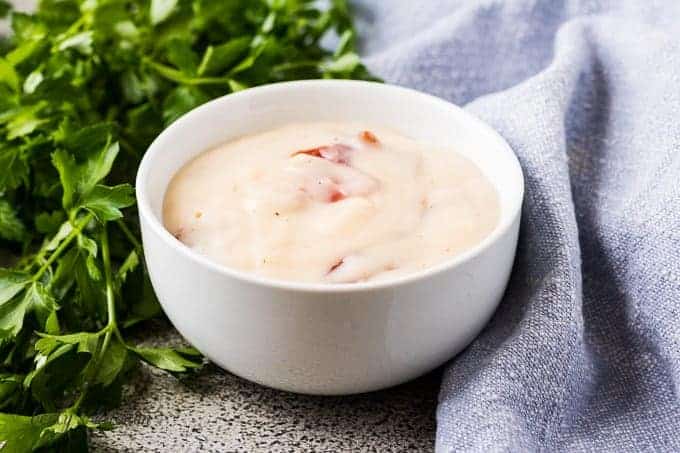 Cream of bacon soup