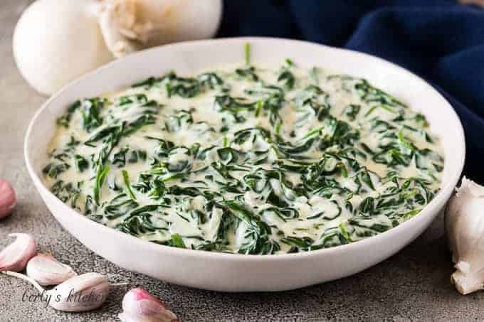 Homemade creamed spinach recipe