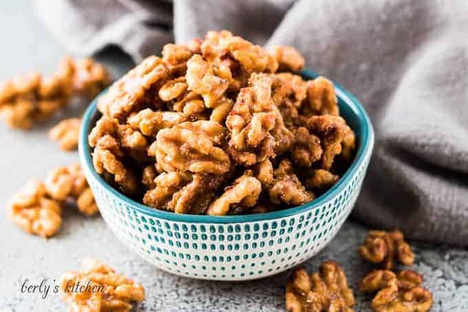 Maple glazed candied walnuts