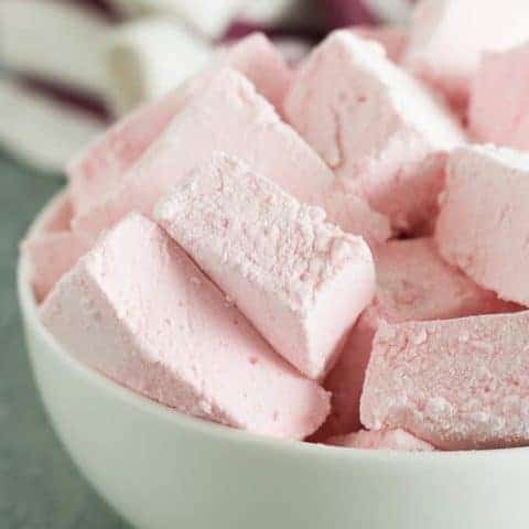 A photo showing the texture of the marshmallows.
