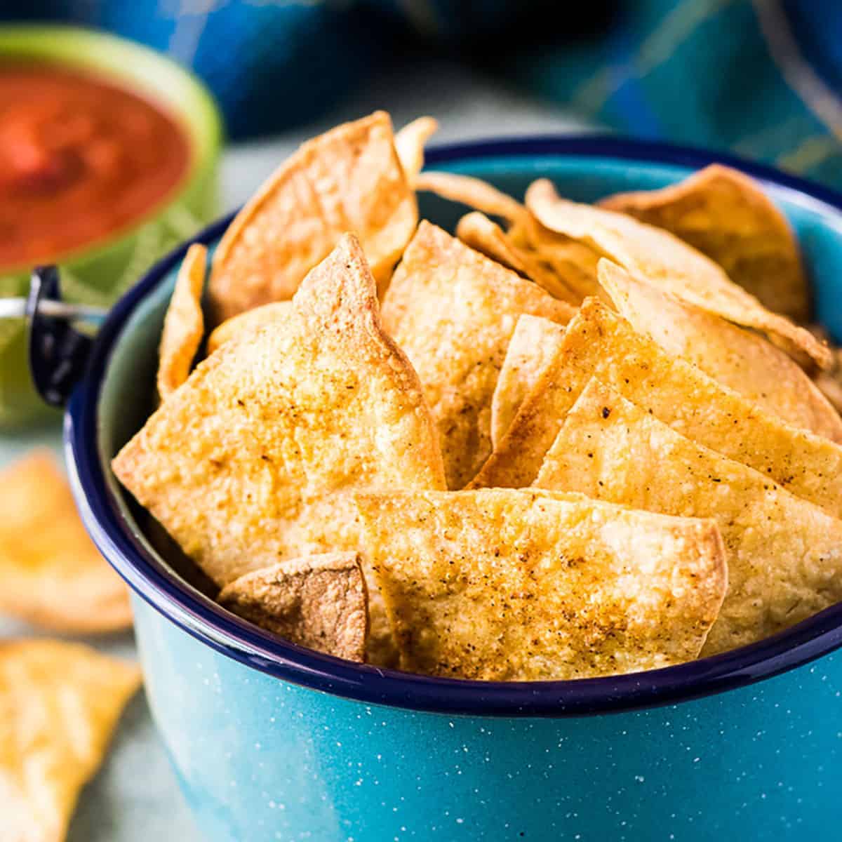 Air fryer tortilla chips recipe