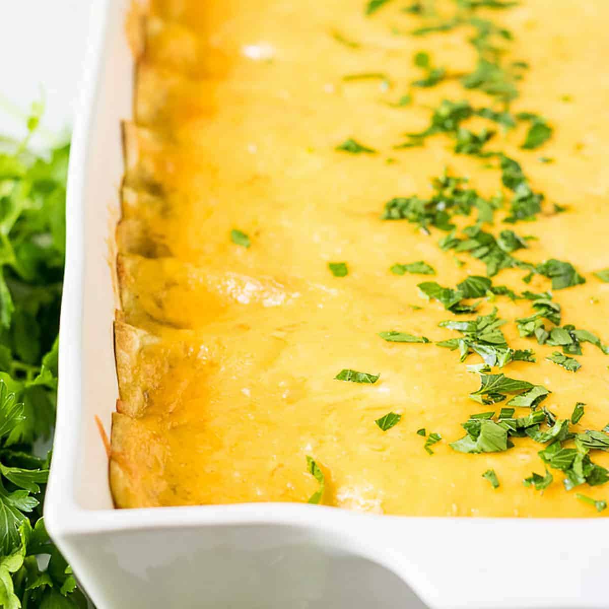 Cheesy breakfast enchiladas recipe