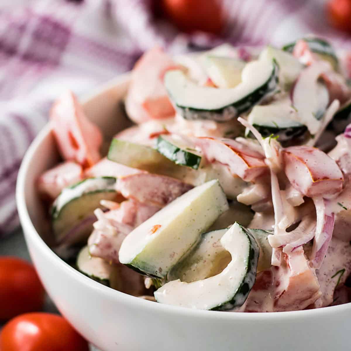 Cucumber tomato salad