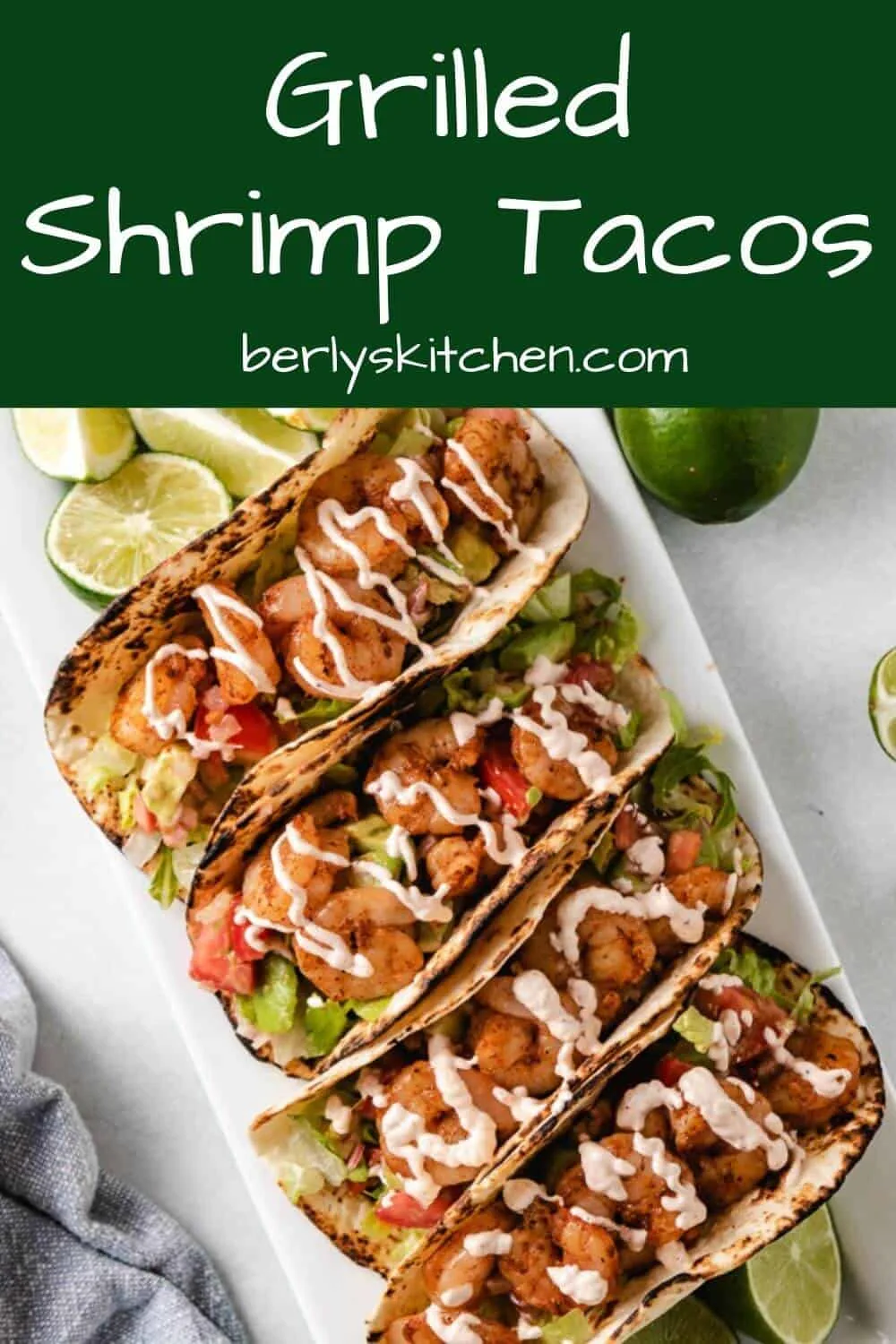 Easy Grilled Shrimp Tacos with Chipotle Sauce
