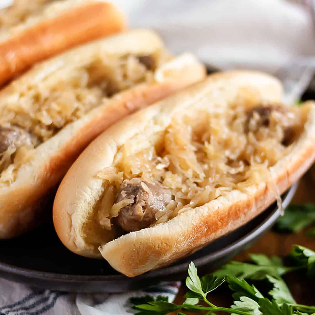 Instant pot beer brats and sauerkraut