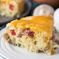 Instant Pot frittata topped with cheese.