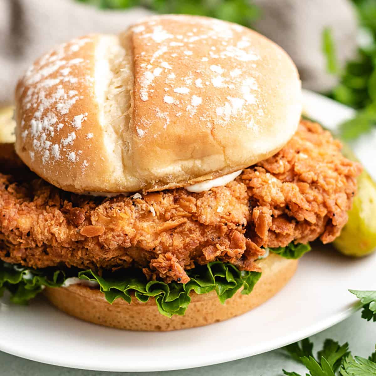 Spicy chicken sandwich