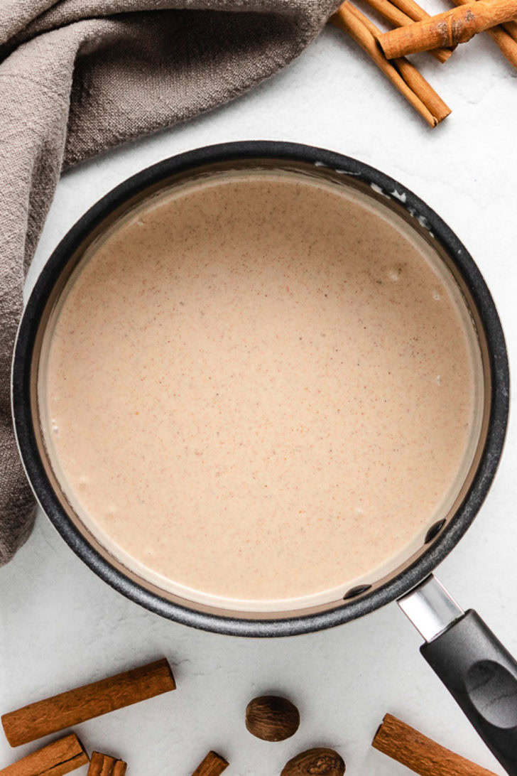 Pumpkin Spice Creamer An aerial view of the finished pumpkin spice creamer.