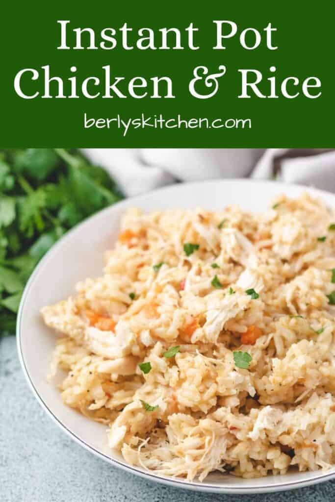 Chicken and rice with veggies.