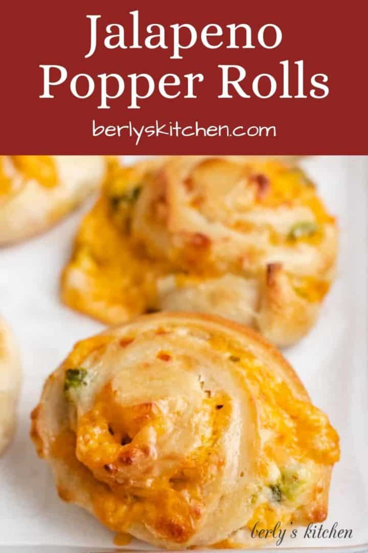 An up-close view of the jalapeno popper rolls.