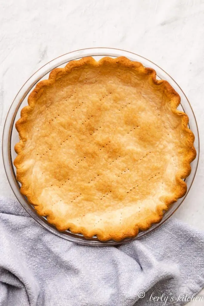 A pre-baked 9-inch pie crust.