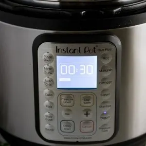 Front panel of the Instant Pot.