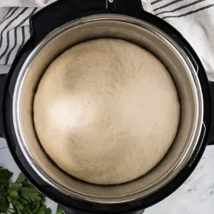 Puffy dough in the Instant Pot.