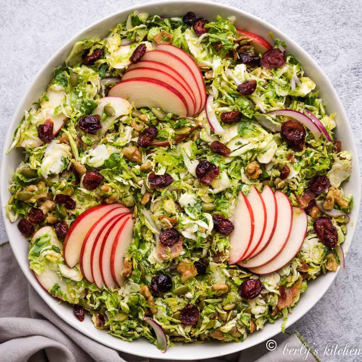 Shaved brussel sprout salad