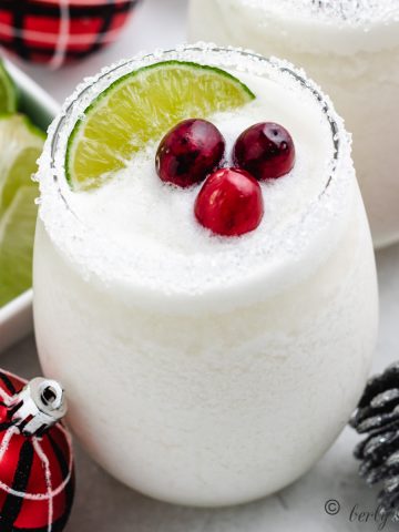 An aerial view of the Christmas margarita.