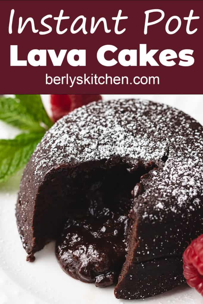 Instant pot lava cakes with gooey filling.