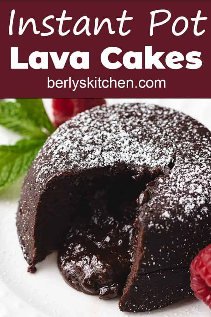 Instant pot lava cakes with gooey filling.