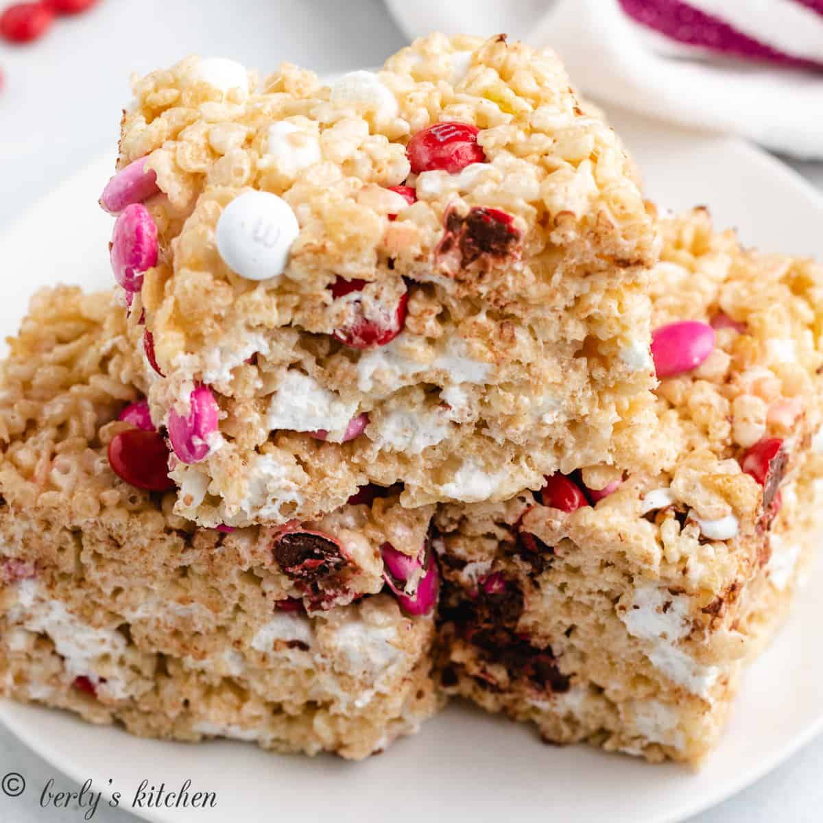 Valentines rice krispie treats