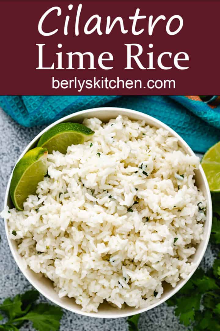 Top down rice with fresh lime.