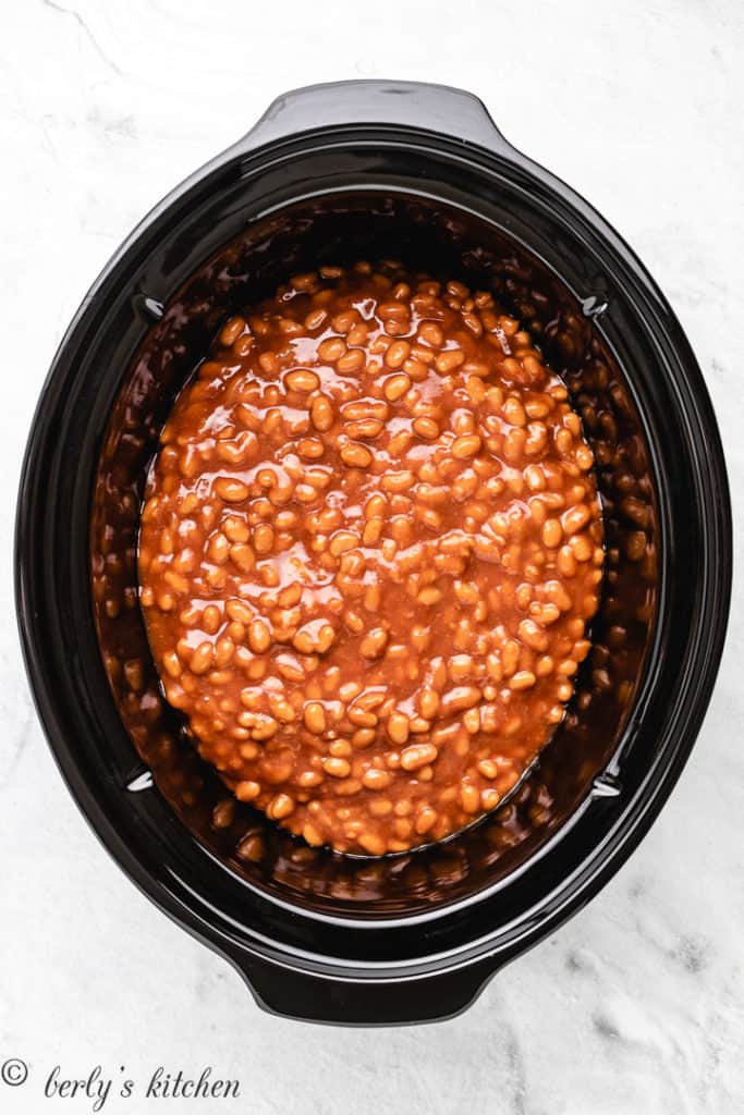 Crockpot BBQ beans.