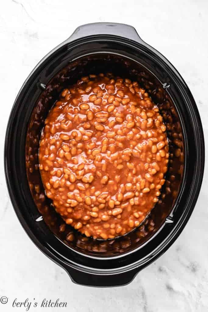 Crockpot BBQ beans.