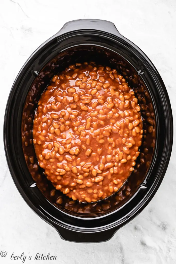 Crockpot BBQ beans.