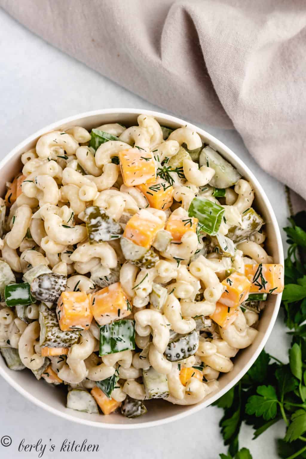 Dill Pickle Pasta Salad (with Creamy Dill Dressing)