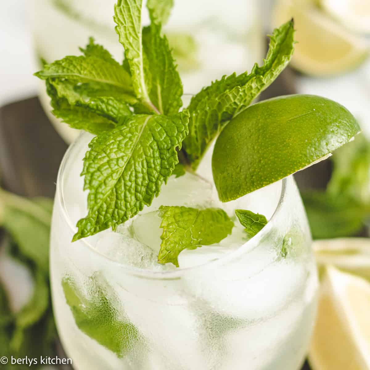 Coconut rum mojito