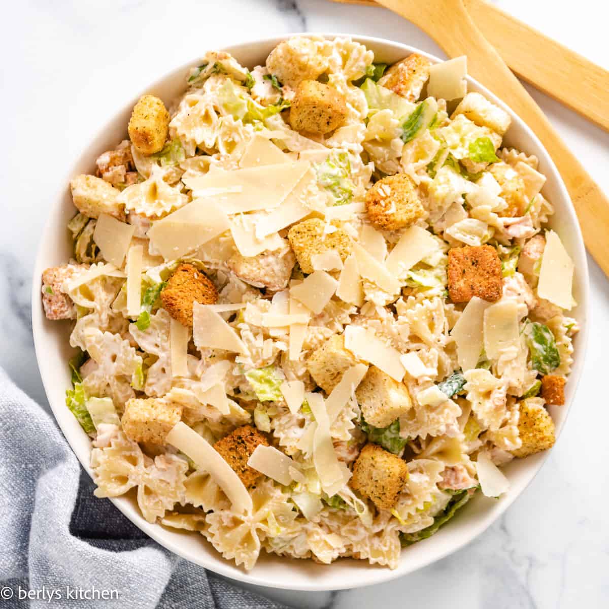 Chicken caesar pasta salad