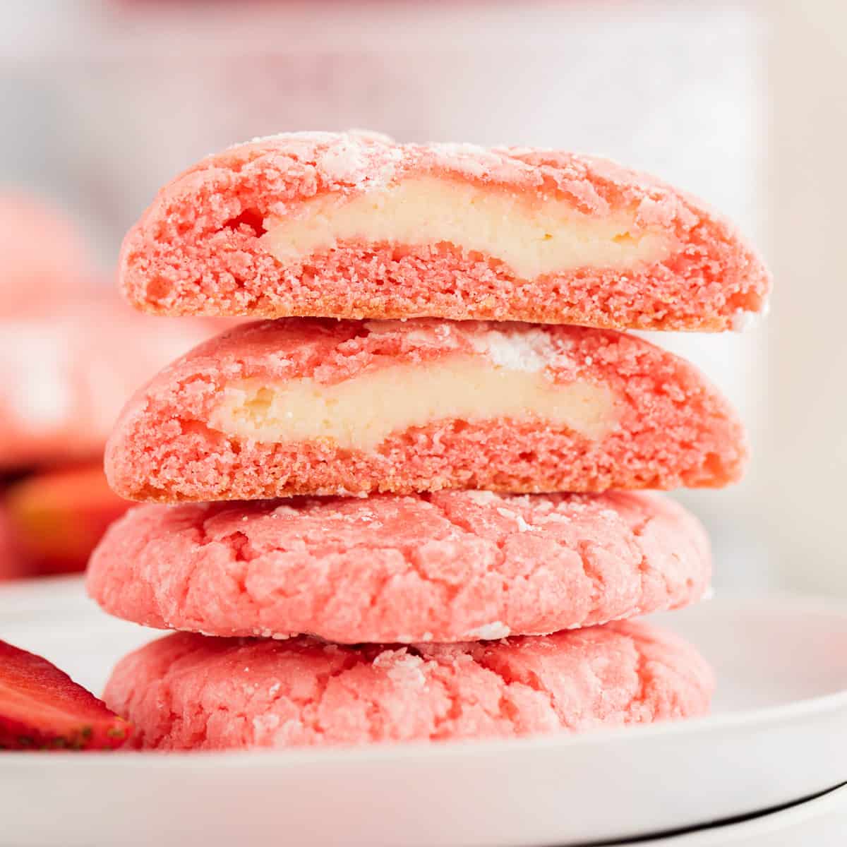 Strawberry cake mix cookies