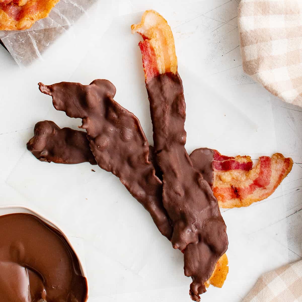 Chocolate covered bacon