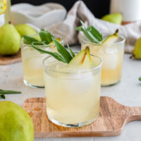 Ginger and pear flavored cocktail.