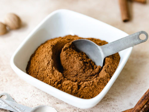 Warming spices in a dish.